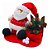 Boneco Papai Noel De Pano Sentado Enfeite De Natal Madeira - Imagem 3