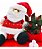 Boneco Papai Noel De Pano Sentado Enfeite De Natal Madeira - Imagem 4