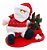 Boneco Papai Noel De Pano Sentado Enfeite De Natal Madeira - Imagem 2