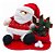 Boneco Papai Noel De Pano Sentado Enfeite De Natal Madeira - Imagem 1