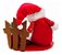 Boneco Papai Noel De Pano Sentado Enfeite De Natal Madeira - Imagem 5