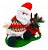 Boneco Papai Noel De Pano Sentado Enfeite De Natal Madeira - Imagem 3