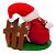 Boneco Papai Noel De Pano Sentado Enfeite De Natal Madeira - Imagem 5