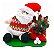 Boneco Papai Noel De Pano Sentado Enfeite De Natal Madeira - Imagem 1
