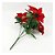 Kit Com 6 Buquê Flor De Natal Vermelha Aveludada Bico De Papagaio - Imagem 10