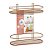 Suporte Prateleira Em Aço Duplo Porta Shampoo Arthi Rose Gold - Imagem 3