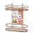 Suporte Prateleira Em Aço Duplo Porta Shampoo Arthi Rose Gold - Imagem 5