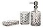 Kit Banheiro Sabonete Líquido Copo Vidro Diamond Hauskraft PSL-033TR - Imagem 2