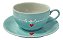 Jogo De Xícaras Para Chá Café Grande 160 Ml 12 Peças Fina Porcelana Hauskraft  Cor Azul - Imagem 3