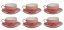 Jogo De Xícaras Para Chá Café Grande 160 Ml 12 Peças Fina Porcelana Hauskraft  Cor Rosa - Imagem 2