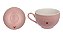 Jogo De Xícaras Para Chá Café Grande 160 Ml 12 Peças Fina Porcelana Hauskraft  Cor Rosa - Imagem 4