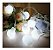 Cordão Luminária Luz Led Cor Branco Frio 20 Bolas 5 Cm Bivolt 4m - Imagem 1