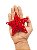 Kit Com 6 Estrelas Vazada Pendente Natal Vermelha Camurça 11 Cm Luxo - Imagem 3