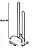 Suporte Porta Rolo De Papel Toalha Vertical Mesa Cozinha Aço Cor Preto Liso - Imagem 3