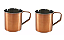 Jogo 2 Caneca Rose Gold Retro Metal Inox Para Bebidas 250ml - Imagem 1