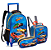 Kit Mochila Rodinha Lancheira + Estojo Carros Racing Team - Imagem 1