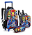 Kit Mochila Rodinha Mega Heroes Lancheira Estojo Menino - Imagem 1