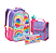 Kit Mochila Infantil Escolar Lancheira Estojo Garrafa Menina Unicórnio - Imagem 1