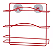 Suporte Vermelho Parede 3 Rolos Papel Toalha Cook Home Red - Imagem 2