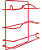Suporte Vermelho Parede 3 Rolos Papel Toalha Cook Home Red - Imagem 3