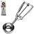 COLHER / CONCHA DE SORVETE DE INOX COM EXTRATOR - Imagem 1