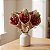 Kit 4 Pick Natalino Flor Natal Azevinho Vermelho Juta 26cm - Imagem 5