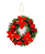 Guirlanda De Porta Feliz Natal Decorada Verde 25 Cm Flor - Imagem 1