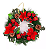 Guirlanda De Porta Decorada Verde 35 Cm Flor Natal Pinha - Imagem 1