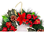 Guirlanda De Porta Decorada Verde 35 Cm Flor Natal Pinha - Imagem 3