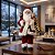 Papai Noel 30cm Enfeite Boneco Luxo Lista De Presente Urso Saco - Imagem 2