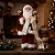 Papai Noel 30cm Enfeite Boneco Luxo Lista De Presente Urso Saco - Imagem 5
