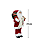 Papai Noel 30cm Enfeite Boneco Luxo Lista De Presente Urso Saco - Imagem 5