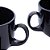 Kit com 2 Canecas Jumbo 440ml Vidro na Cor Preta Mimo Style - Imagem 3