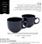 Kit com 2 Canecas Jumbo 440ml Vidro na Cor Preta Mimo Style - Imagem 2