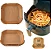 Kit 50 Formas Descartáveis Para Air Fryer 20cm Forma Redonda de Papel Descartável Antiaderente Forro Protetor Para Fritadeira - Imagem 1