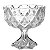 Centro de Mesa Bomboniere De Cristal Deli Diamond com Pé 16cm 600 ml - Imagem 1
