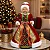 Mamãe Noel Com Laço Vestido Veludo Modelo Luxo 30cm Paetê Vermelho Não Aplicado - Imagem 9