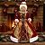 Mamãe Noel Com Laço Vestido Veludo Modelo Luxo 30cm Paetê Vermelho Não Aplicado - Imagem 6