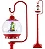 Poste Luminária Led Musical Globo Papai Noel Giratório Com Sensor - Imagem 2