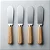 Conjunto 4 Espátula Inox Patê Mantega Cabo Madeira Wincy - Imagem 5
