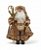 Papai Noel Com Cajado Dourado Marrom Guizo 30 Cm Luxo Natal - Imagem 1
