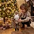 Papai Noel Com Cajado Dourado Marrom Guizo 30 Cm Luxo Natal - Imagem 4