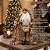 Papai Noel Com Cajado Dourado Marrom Guizo 45 Cm Luxo Natal - Imagem 7