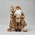 Papai Noel Com Cajado Dourado Marrom Guizo 45 Cm Luxo Natal - Imagem 1
