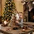 Papai Noel Com Cajado Dourado Marrom Guizo 45 Cm Luxo Natal - Imagem 4