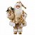Papai Noel Boneco Luxo 30cm Com Saco Guizo Paetê Dourado - Imagem 1