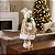 Papai Noel Boneco Luxo 30cm Com Saco Guizo Paetê Dourado - Imagem 4