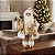 Papai Noel Boneco Luxo 30cm Com Saco Guizo Paetê Dourado - Imagem 2