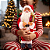 Papai Noel Boneco Enfeite Caixa De Presente 30cm Luxo Natal - Imagem 2