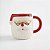 Caneca Porcelana Natal Enfeite Presente Papai Noel 330 Ml Branco Vermelho Noel De Oculos - Imagem 1